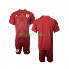 Uruguay Voetbalshirts Doelman Kind Thuis WK 2022(+ Korte broeken)